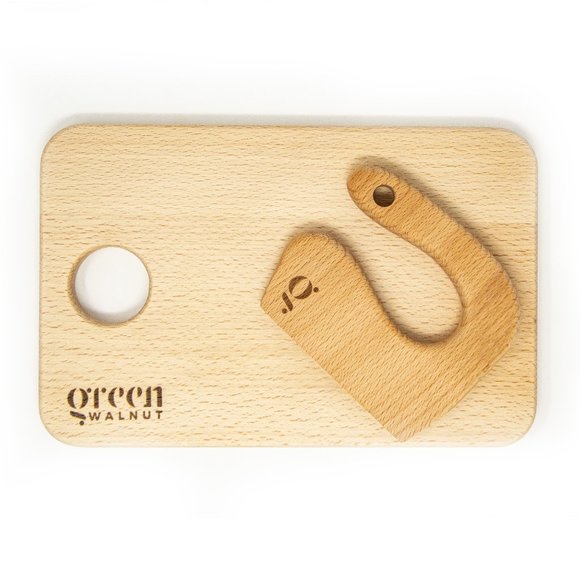 Wooden Knife & Cutting Board For Kids - Picture 1 of 9